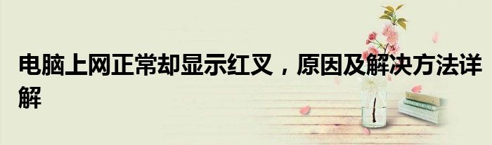 电脑上网正常却显示红叉，原因及解决方法详解