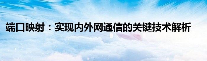 端口映射：实现内外网通信的关键技术解析