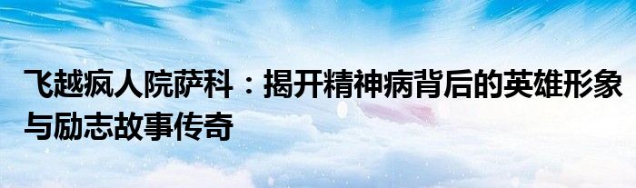 飞越疯人院萨科：揭开精神病背后的英雄形象与励志故事传奇