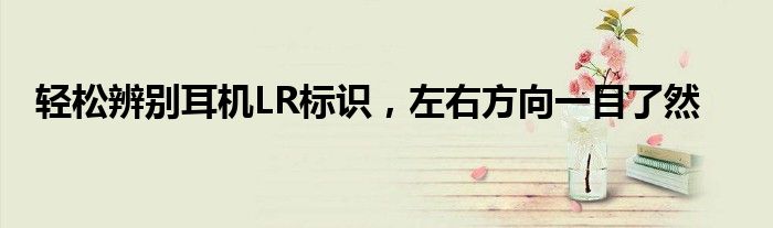 轻松辨别耳机LR标识，左右方向一目了然
