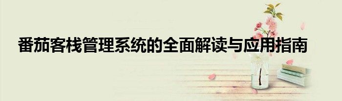 番茄客栈管理系统的全面解读与应用指南