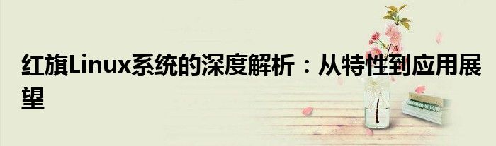 红旗Linux系统的深度解析：从特性到应用展望