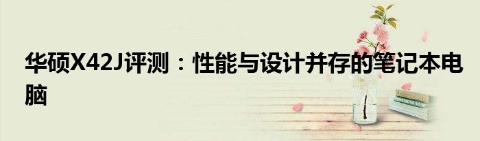 华硕X42J评测：性能与设计并存的笔记本电脑
