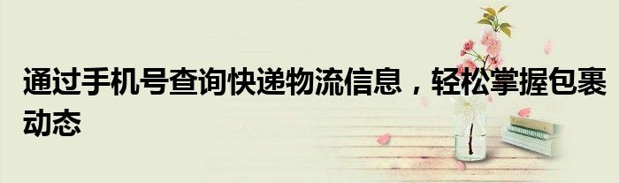 通过手机号查询快递物流信息，轻松掌握包裹动态