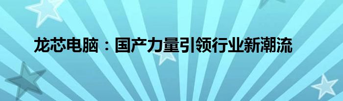 龙芯电脑：国产力量引领行业新潮流