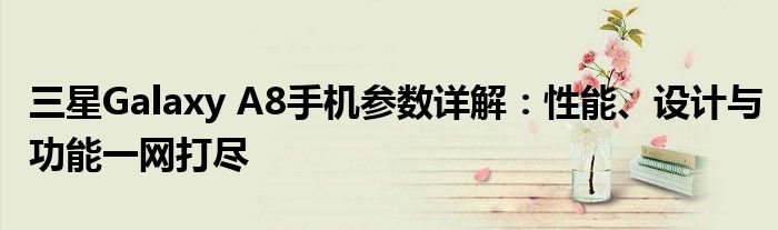 三星Galaxy A8手机参数详解：性能、设计与功能一网打尽