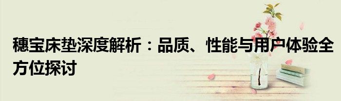 穗宝床垫深度解析：品质、性能与用户体验全方位探讨