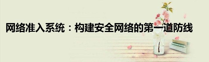 网络准入系统：构建安全网络的第一道防线