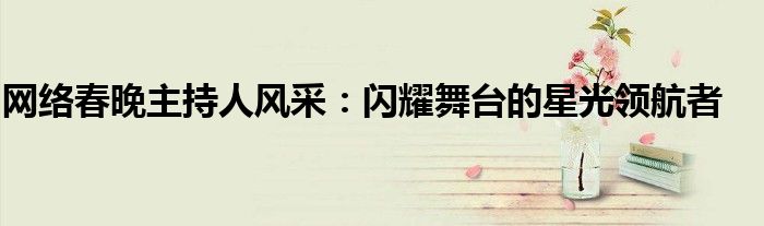 网络春晚主持人风采：闪耀舞台的星光领航者