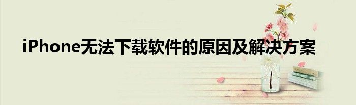 iPhone无法下载软件的原因及解决方案