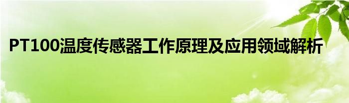 PT100温度传感器工作原理及应用领域解析