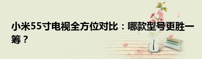 小米55寸电视全方位对比：哪款型号更胜一筹？
