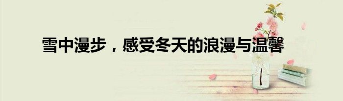 雪中漫步，感受冬天的浪漫与温馨