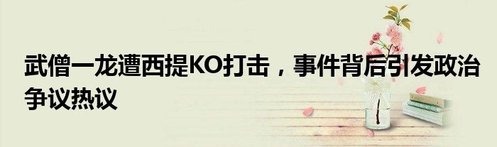 武僧一龙遭西提KO打击，事件背后引发政治争议热议