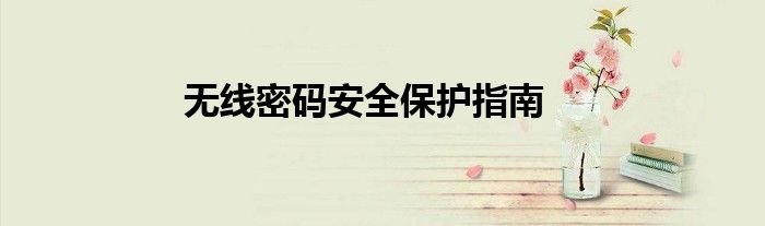 无线密码安全保护指南