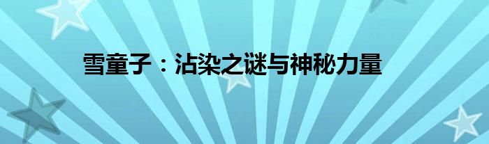 雪童子：沾染之谜与神秘力量