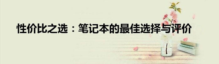 性价比之选：笔记本的最佳选择与评价