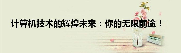 计算机技术的辉煌未来：你的无限前途！