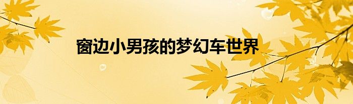 窗边小男孩的梦幻车世界