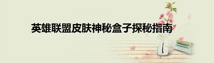 英雄联盟皮肤神秘盒子探秘指南