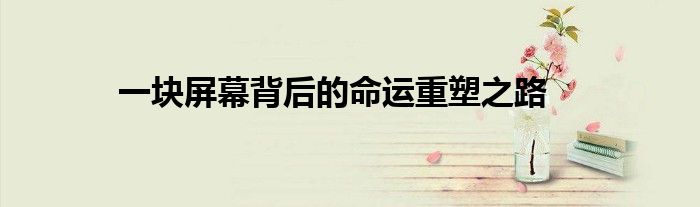 一块屏幕背后的命运重塑之路