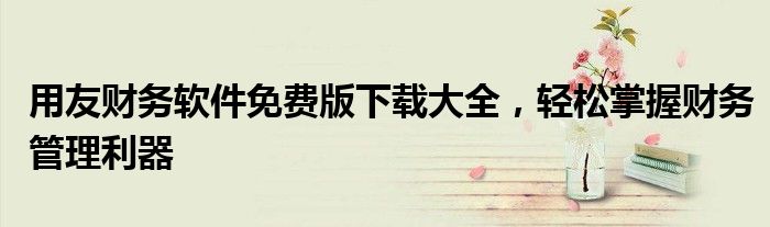 用友财务软件免费版下载大全，轻松掌握财务管理利器
