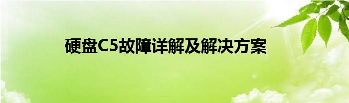 硬盘C5故障详解及解决方案