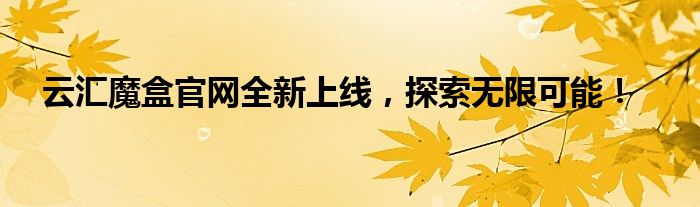 云汇魔盒官网全新上线，探索无限可能！