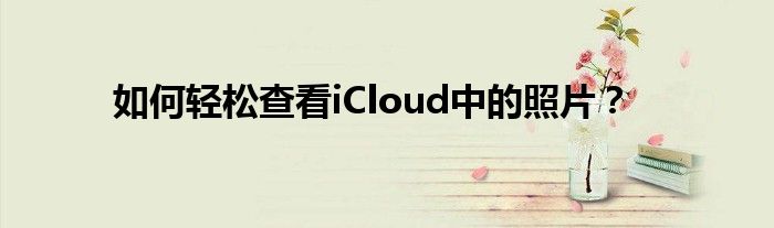 如何轻松查看iCloud中的照片？